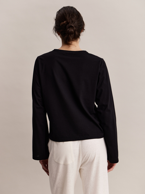 Лонгслив Luka Longsleeve Black in Cotton