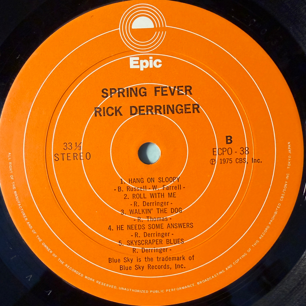 Rick Derringer ‎– Spring Fever (Япония 1975г.)Т