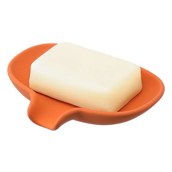 Набор ванных принадлежностей с подставкой flow, терракотовый, 4 пред.