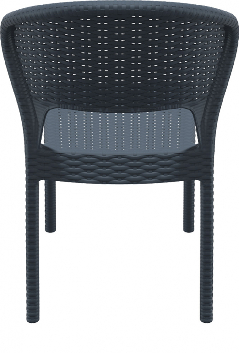 Стул пластиковый плетеный Siesta Contract Daytona, антрацит
