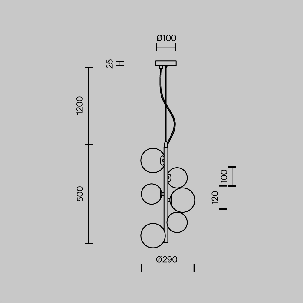 Подвесной светильник Maytoni Dallas MOD545PL-06BS