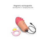 Малиновый мини-вибратор в форме мороженого Candice (Цвет: малиновый)