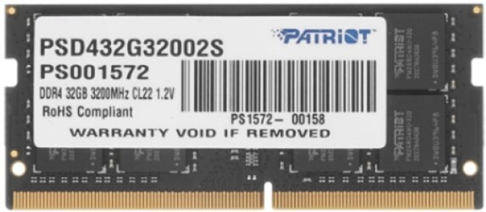 Модуль памяти SODIMM DDR4 32GB Patriot Memory PSD432G32002S