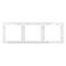 Рамка пластиковая Voltum S70 на 3 поста, (белый глянцевый) VLS100301