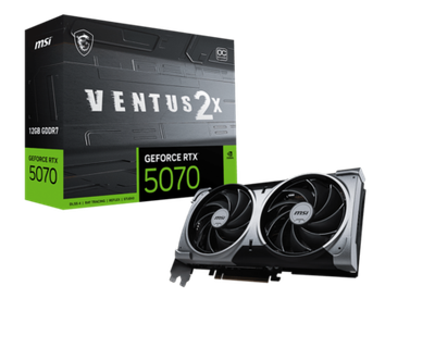 Видеокарта MSI GeForce RTX 5070 12G VENTUS 2X OC, 12Gb GDDR7 192-bit 1xHDMI 3xDP G5070-12V2C
