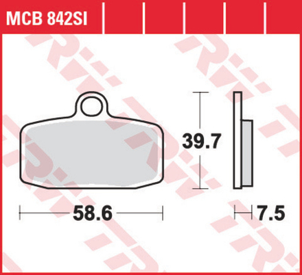 Колодки тормозные дисковые TRW MCB842SI