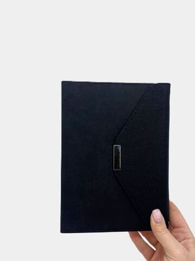 Блокнот А5 конвертом 96 л в линейку черный (30579-1)