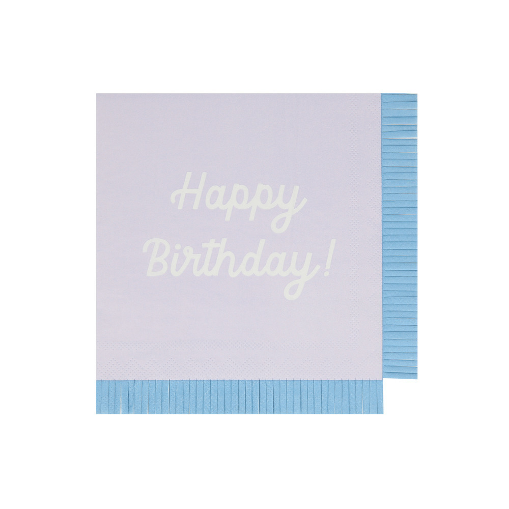 Салфетки большие цветные "Happy Birthday" 16 шт.