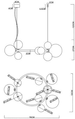 Подвесная люстра Arte Lamp VINCENT