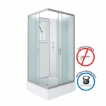 Душевая кабина Niagara Classic 330844QBK 100x80 стекло матовое/профиль серебро