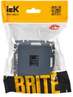 BRITE Розетка компьютерная RJ45 кат.6 РК11-БрМ маренго IEK