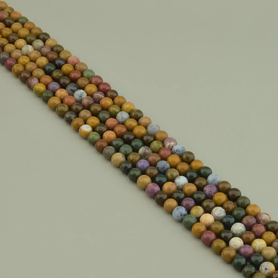 Нитка Яшма 40 см. 6,5 мм. (Без замка)