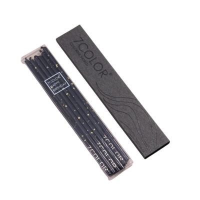 Набор свечей в торт, 6 штук "Исполнение желаний", чёрный  с золотом, 17 см