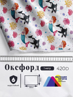Оксфорд с принтом 1 метр №3 420 D