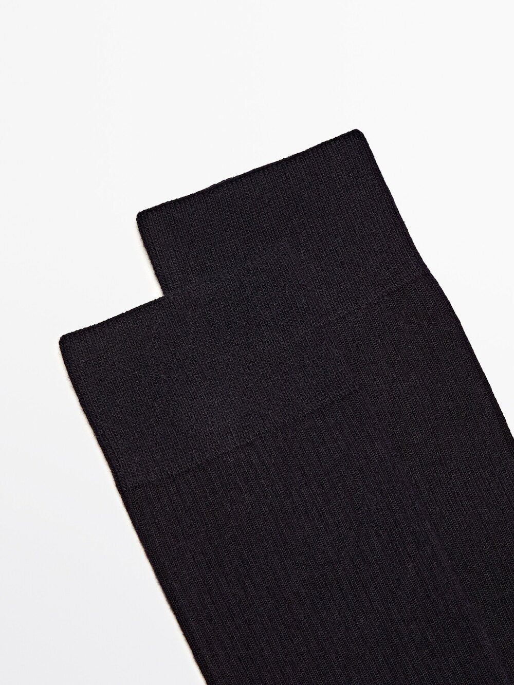 Massimo Dutti Высокие носки в тонкий рубчик, темно-синий