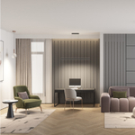 Светильник подвесной BUBBLES, 4 Вт, 3000К, ?200?1500 мм, стекло, металл, дымчатый серый, медь