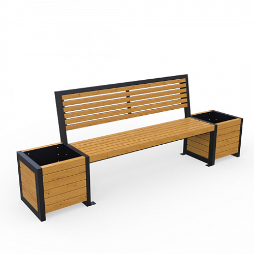 Скамейка Бонжур с 2 цветочницами