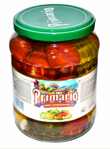 АССОРТИ №7 ОГУРЦЫ ТОМАТЫ ПАТИССОНЫ PRIMARIO 700ГР