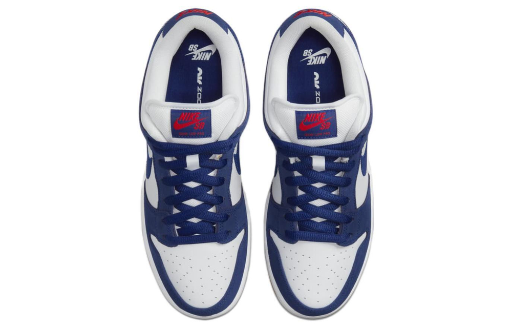 Nike Dunk SB pro prm "Los angeles dodgers" trend retro lightweight low-top sneakers for men and women with the same white and blue