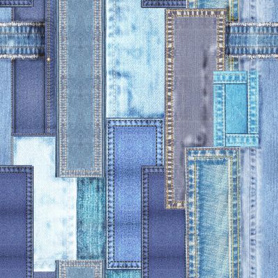 Джинсовый печворк светлый