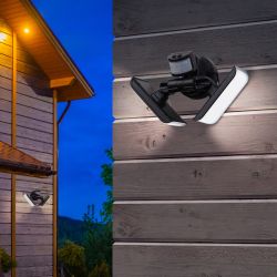 Светильник уличный ЭРА ERAFS020-42 настенный с двумя световыми панелями c выносной солнечной батареей | Садовые фасадные светильники