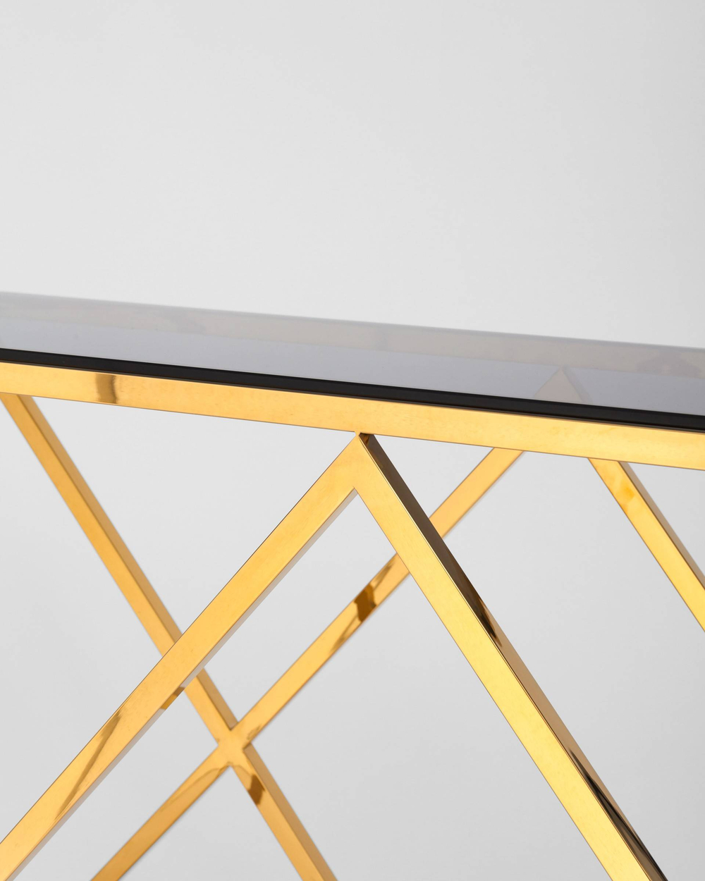 Консоль ИНСИГНИЯ 120*40 золото стекло smoke