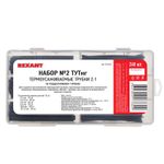 Набор термоусаживаемых трубок №2 ТУТ нг-LS (2:1) черный (упак. 260шт) REXANT
