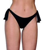 Женские плавки-бразилиана с завязками по бокам (Размер: 38) (Цвет: черный)
