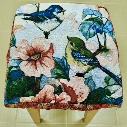 Чехол гобеленовый для табурета "ДВ.", дизайн: 2645, размер 32*32см, Россия.