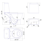 Унитаз-компакт "Max Comfort" (а/вспл,кос,ниж,2кн.Oliveira, дюро м/лифт,clip up) (Sanita L)