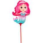Шар Фольгированный Русалочка на палочке (Ассорти)