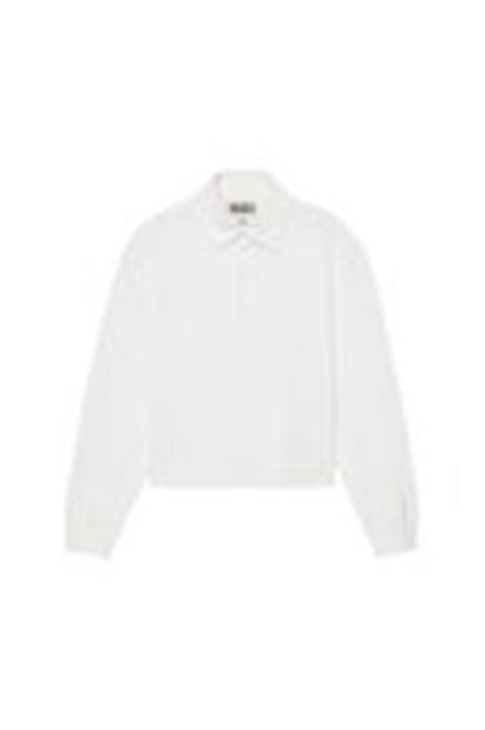 ZARA X BENITO ANTONIO ХЛОПКОВАЯ ФУТБОЛКА С ДЛИННЫМИ РУКАВАМИ, ЖЕЛТОВАТО-БЕЛЫЙ