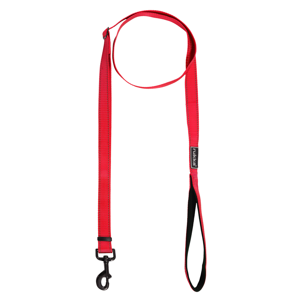 60200 Поводок c регулируемой длиной и мягкой ручкой RUKKA PETS BLISS  LEASH, цвет красный (650)