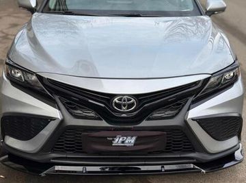 Сплиттер переднего бампера Toyota Camry 75 SE/XSE 2021-2024 чёрный глянец