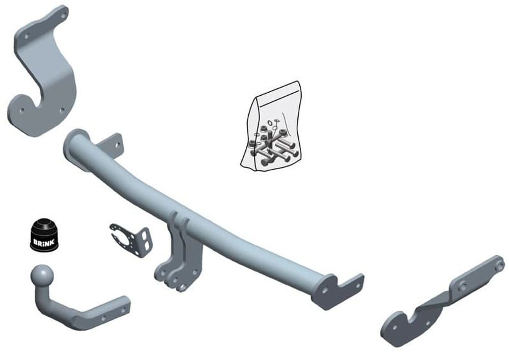 Фаркоп Brink (Thule) 625400 для KIA OPTIMA сед, ун 15-(паспорт и сертификат в комплекте)(без электрики)