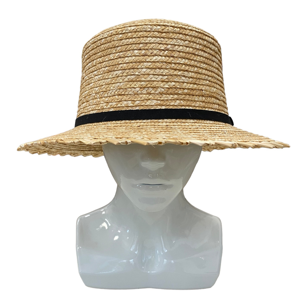 Канотье с тонкой черной лентой