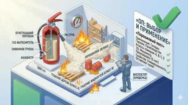 Порошковые огнетушители (ОП) — универсальный выбор для защиты имущества