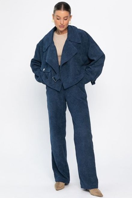 Брюки вельветовые Динара (синие) Б14629-39М LT Collection