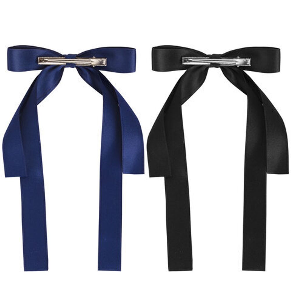 Заколка для волос аллигатор 15x26 см, с бантиком, с длинными хвостиками, АССОРТИ, MONTE VITA, 457111