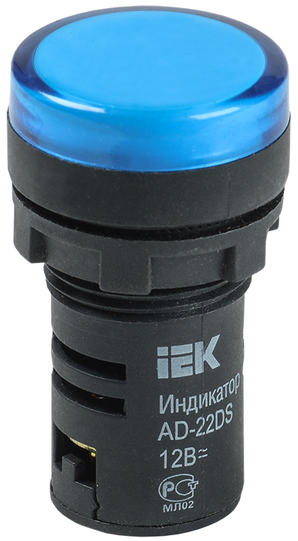 Лампа AD22DS(LED)матрица d22мм синий 12В AC/DC IEK