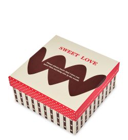 WG-15/2-B Коробка подарочная «Квадрат» цв.беж./син.