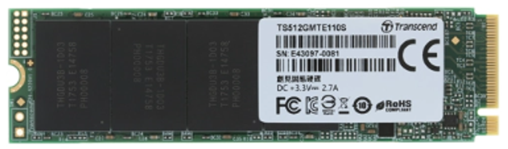 Накопитель SSD M.2 2280 Transcend TS512GMTE110S 512 ГБ