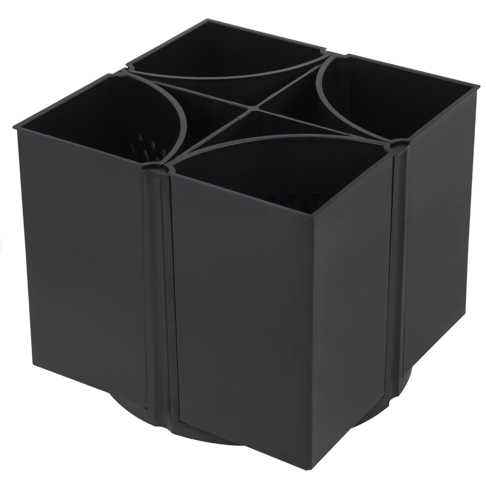 Подставка-органайзер STAFF "Octet", 4-8 отделений (трансформер), вращающаяся, черная, 238321-RM