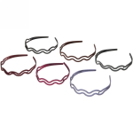 Ободок для волос «Классический - легкая волна», матовый, микс 6 цветов, 1,5см ( подвес)