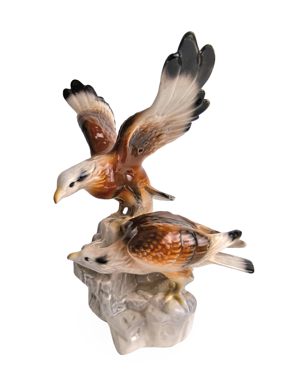 Фарфоровая статуэтка "Орлы на скале" Cluj Napoca Cervit