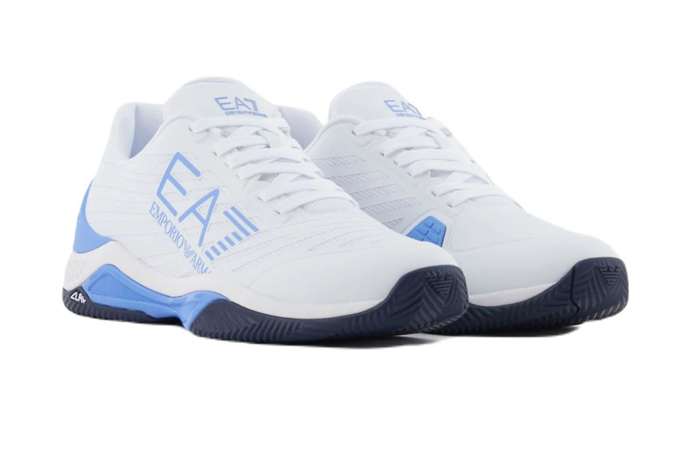 Мужские кроссовки теннисные EA7 Unisex Woven Sneaker Clay - белый