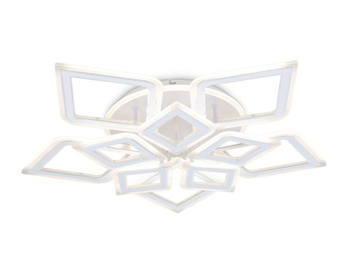 Светильник светодиодный потолочный с пультом FA8914/5+5 WH/CH белый/хром 193W 3000K-6400K 770*740*120 (ПДУ РАДИО 2.4G)