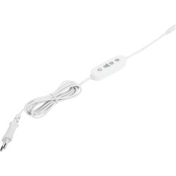 UST-E32 WHITE 2M Таймер с вилкой и разъемом L.N для фито светильника. 220В. 150Вт. Провод 2 метра. ТМ Uniel