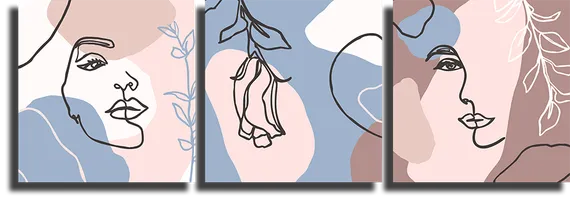 Модульная картина "Коллаж в современном модном стиле"