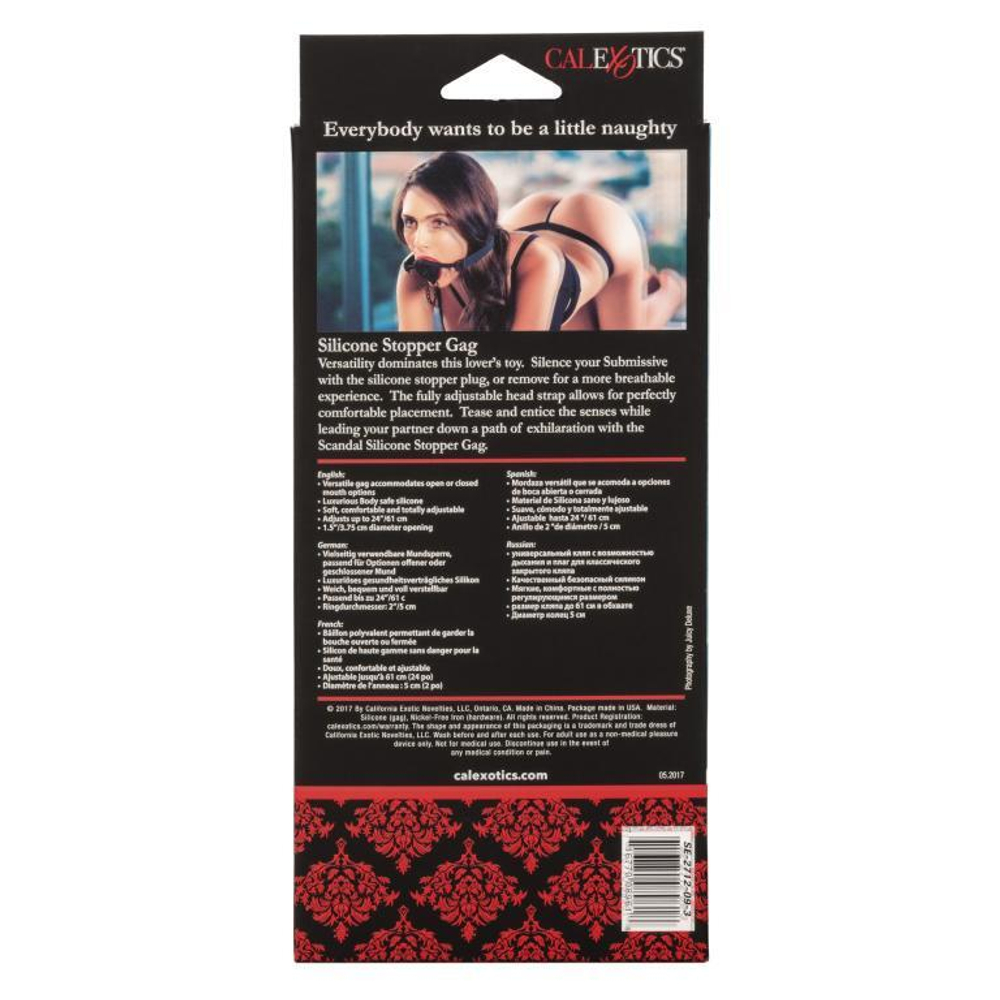 Кляп с доступом Silicone Stopper Gag